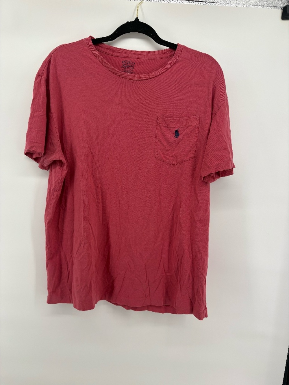 polo Ralph Lauren mens everyday scoop neck tee soft red color size medium